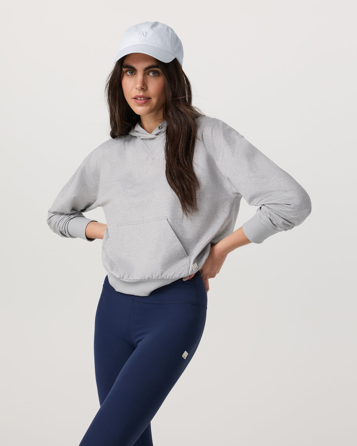 Women Vuori Halo Pullover Hoodie Women's Pale Heather Grey Hoodie