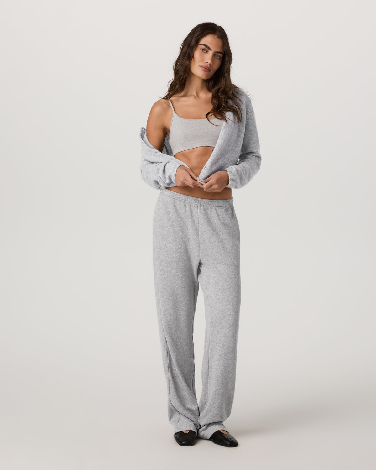 Women Vuori Émilie Cashmere Cardi Women's Pale Grey Heather