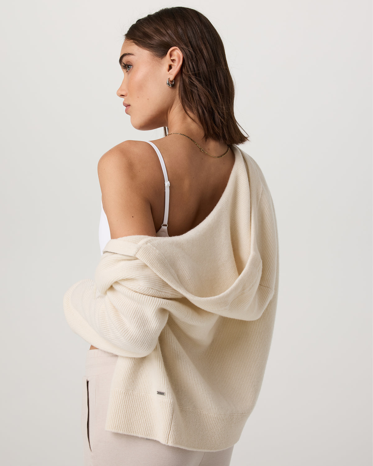 Women Vuori Émilie Cashmere Hoodie Women's Porcelain Zip