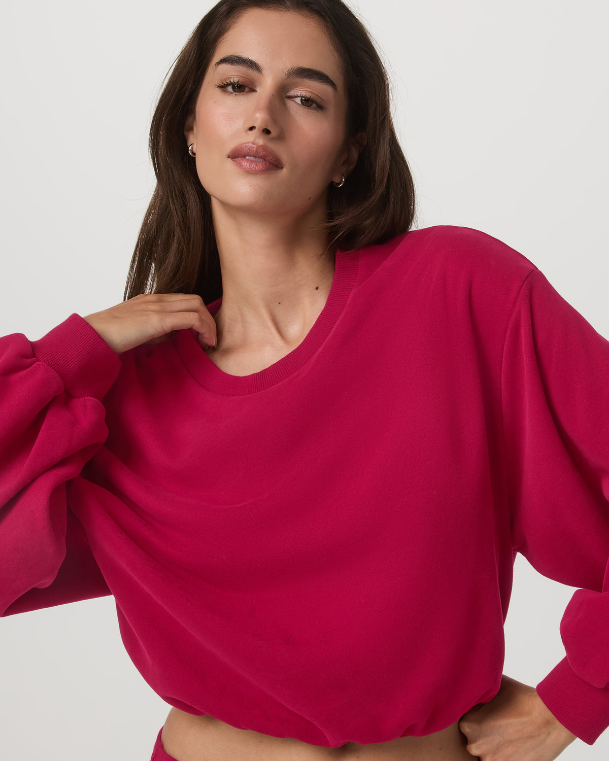 Women Vuori Sedona Bubble Crew Women's Strawberry Pullover Crewneck