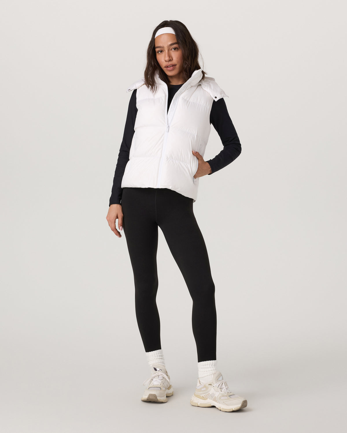Women|New Vuori Alta Down Vest Women's White Sleeveless Vest