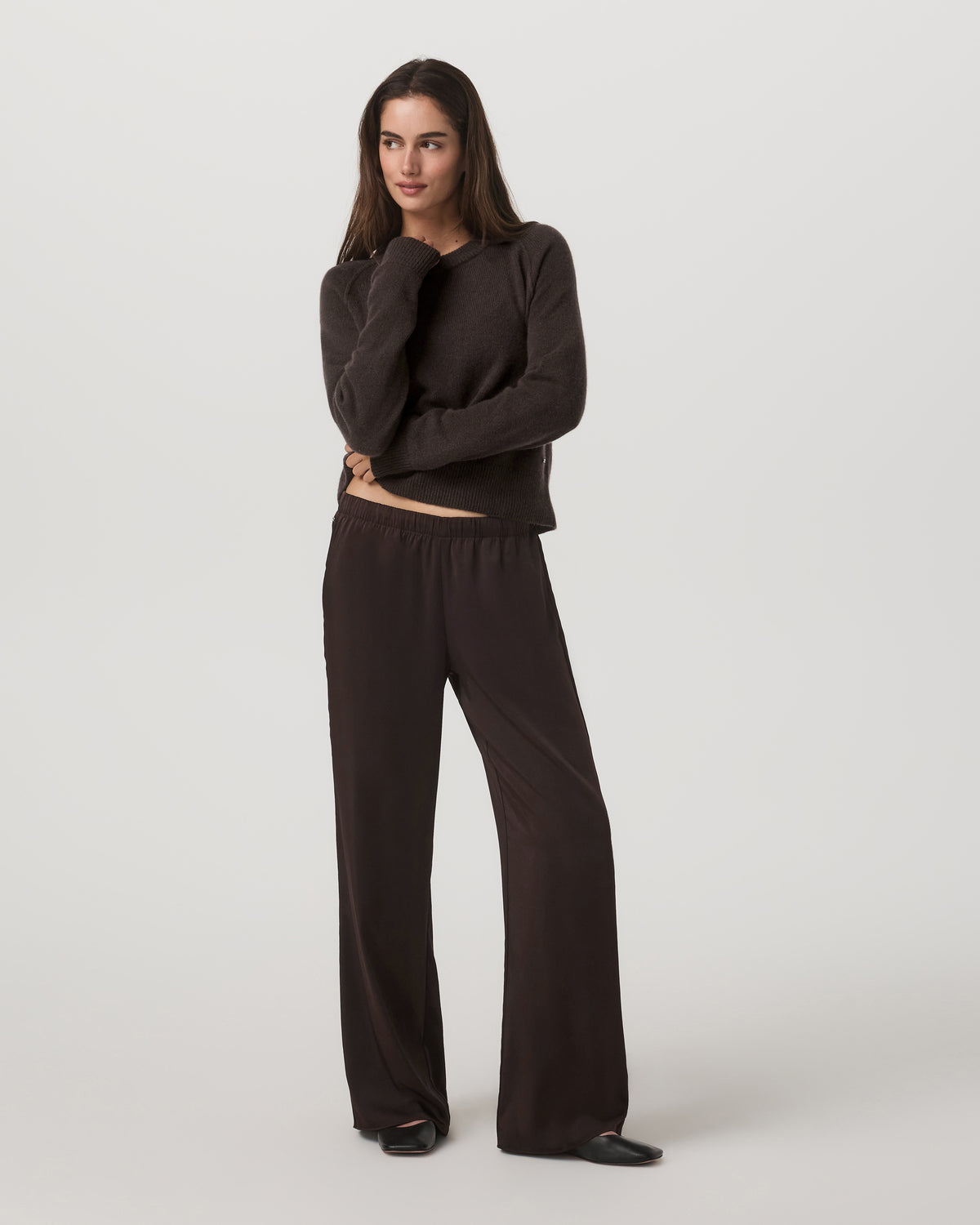 Women Vuori Nova Satin Wideleg Pant Women's Dark Java Pants