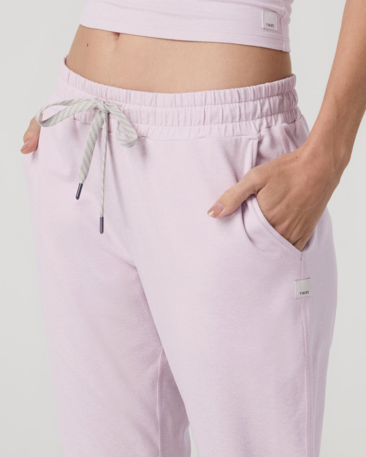 Women|New Vuori Women's Performance Joggers - Long Lilac Breeze Heather