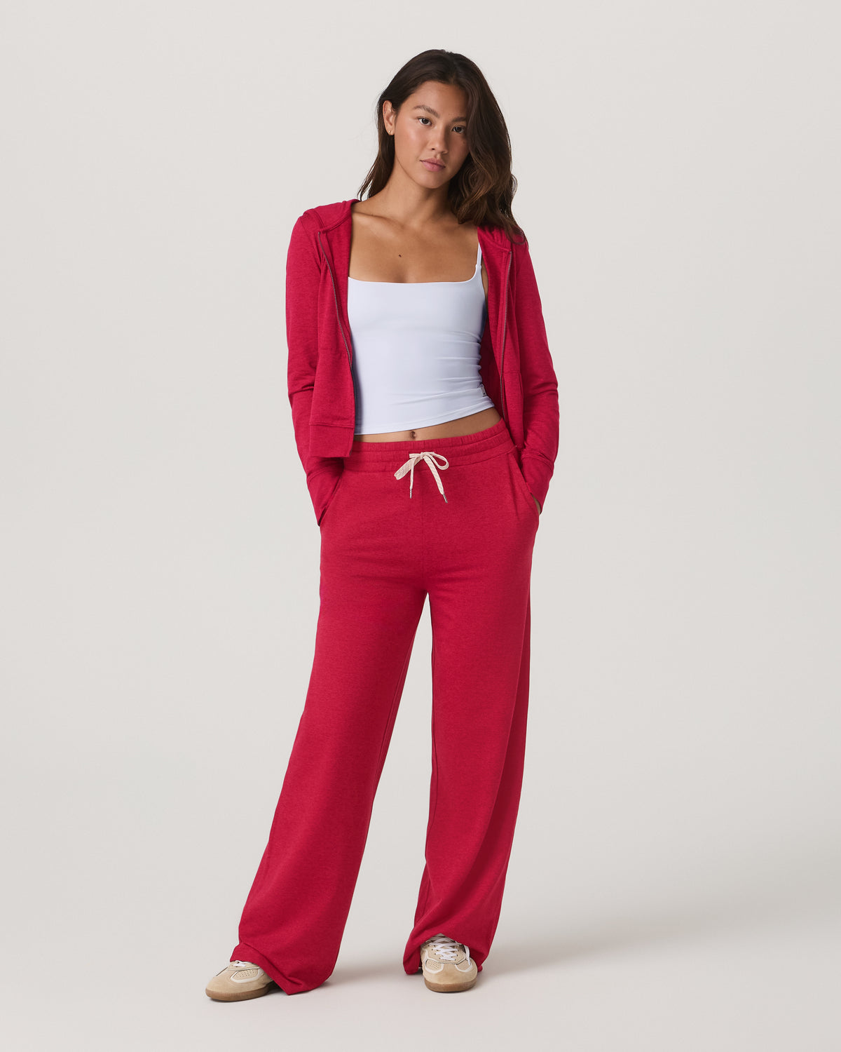 Women Vuori Halo Wideleg Women's Strawberry Heather Pants