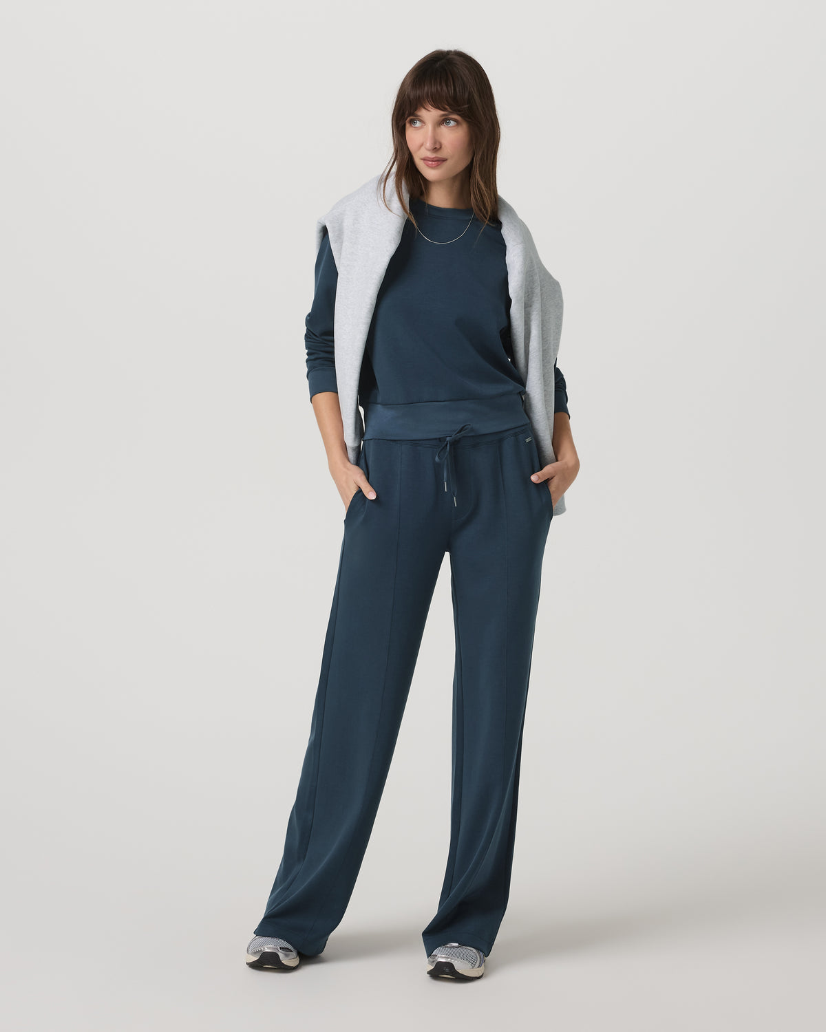 Women Vuori Compose Wideleg Pant Women's Ocean Blue Relaxed Pants