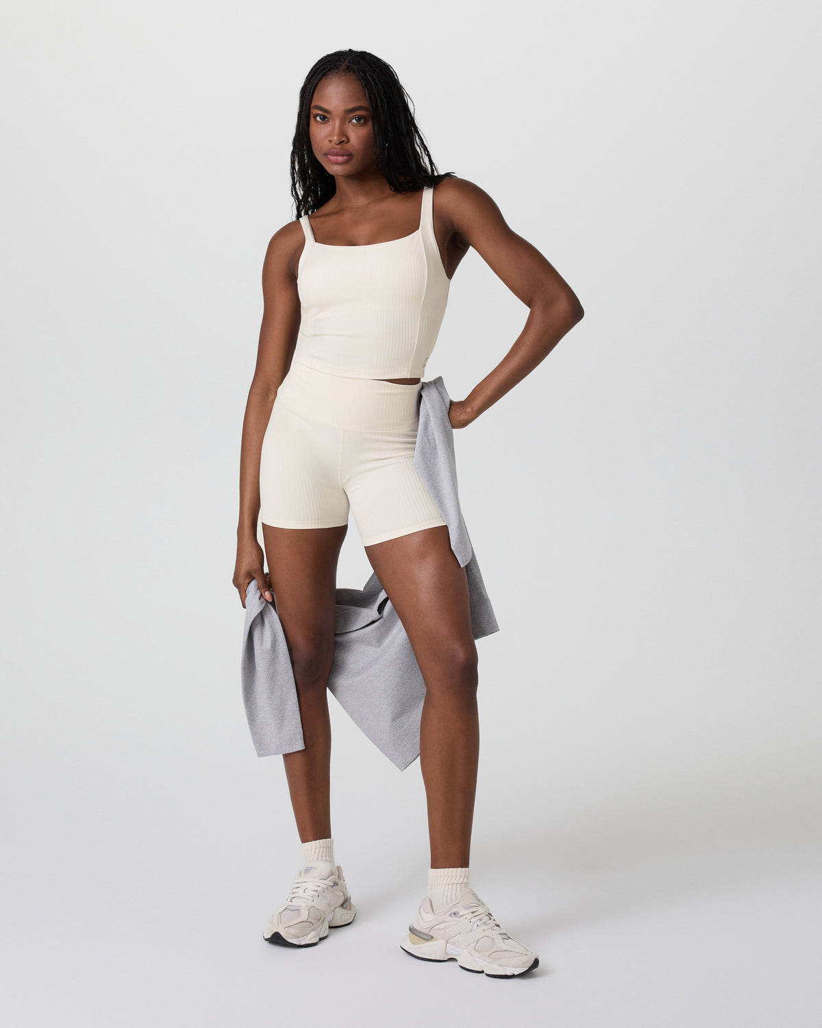Women Vuori Inversion Rib Short Marshmallow