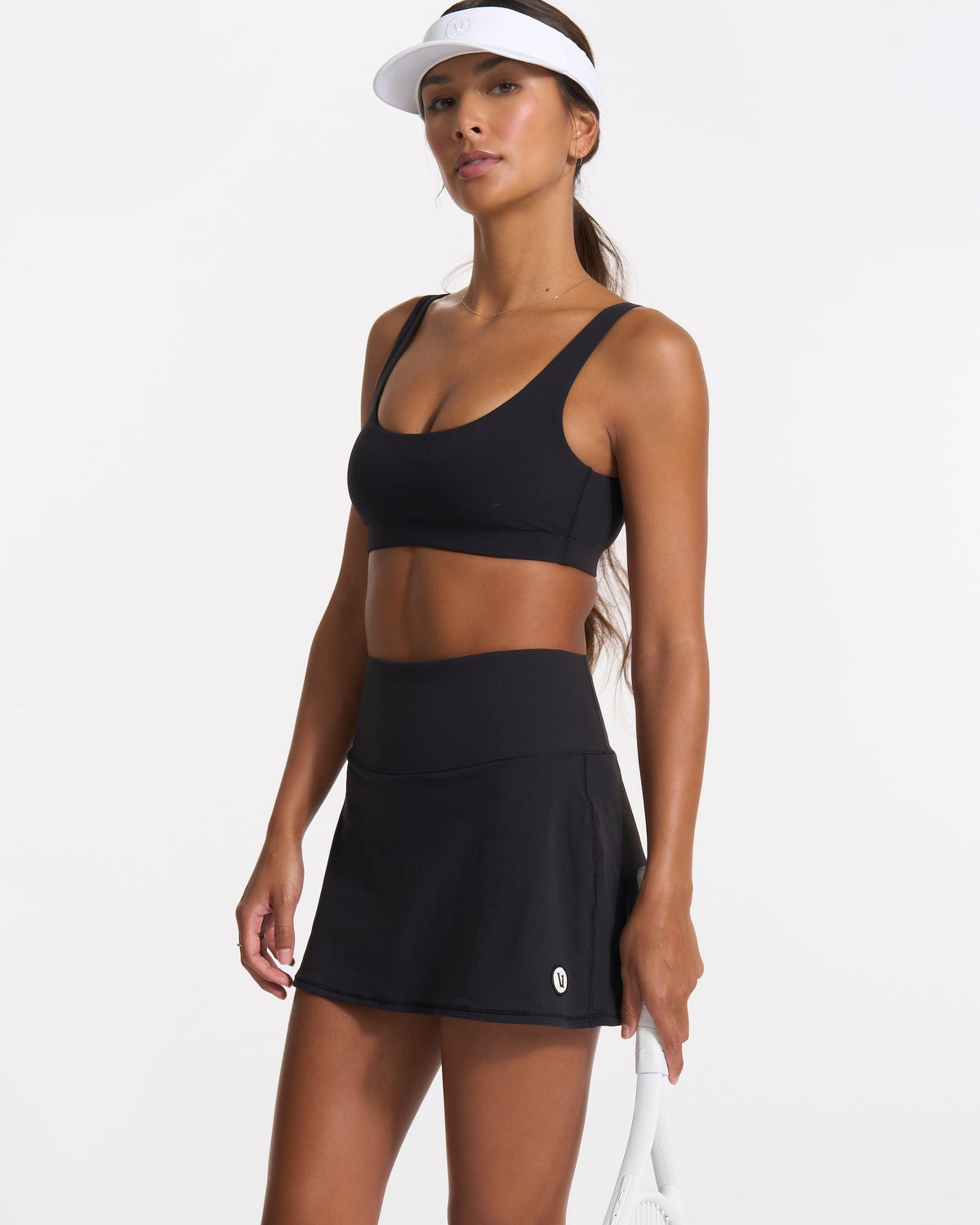 Women Vuori Volley Skirt Black Tennis Skirt with Pockets