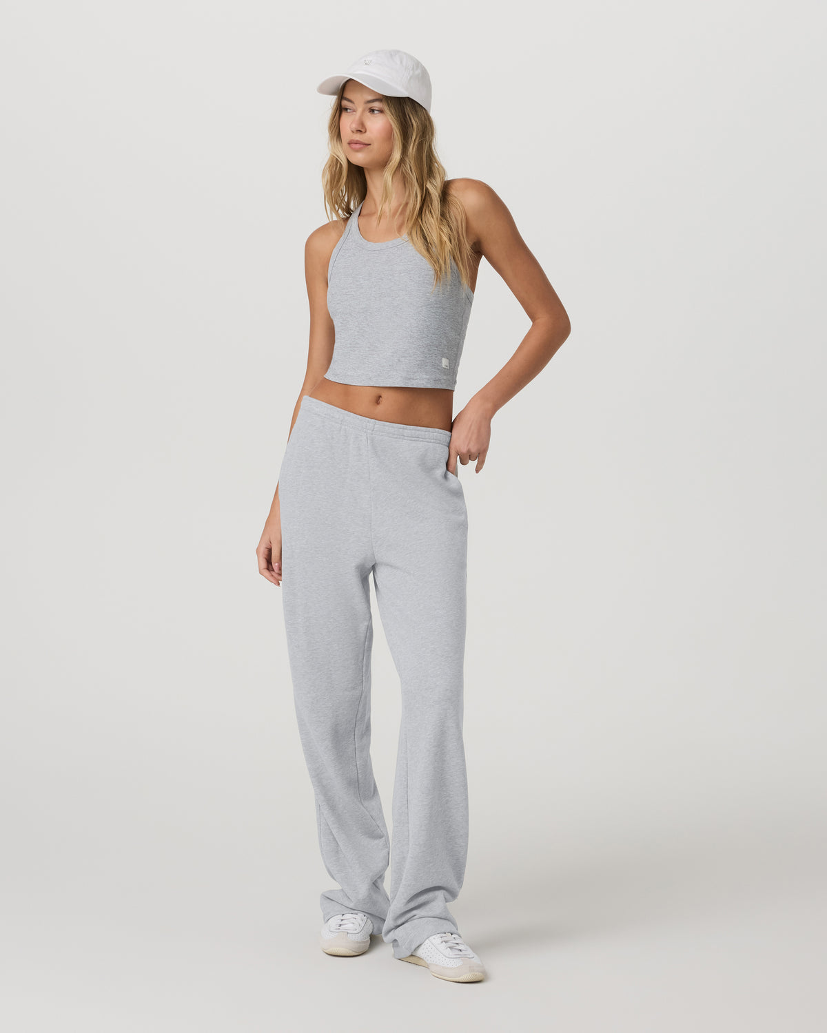Women Vuori Elevation Racerback Tank Light Heather Grey