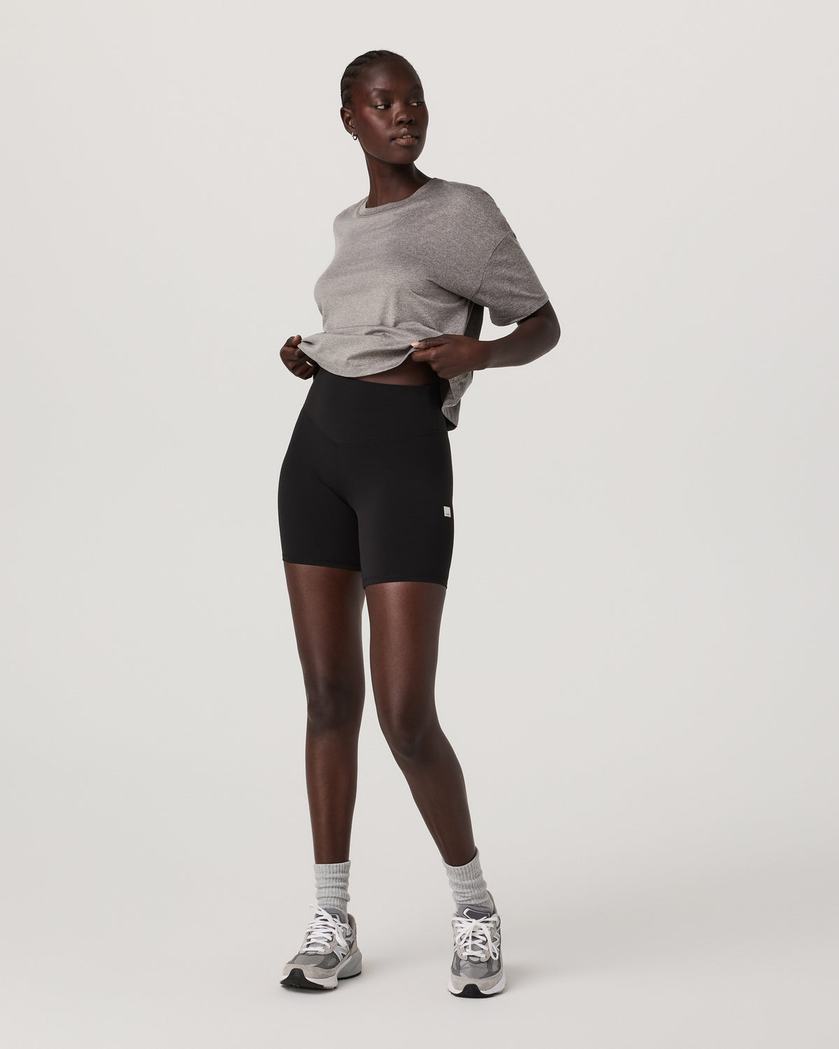 Women Vuori Energy Tee Women's Heather Grey Oversized Tee