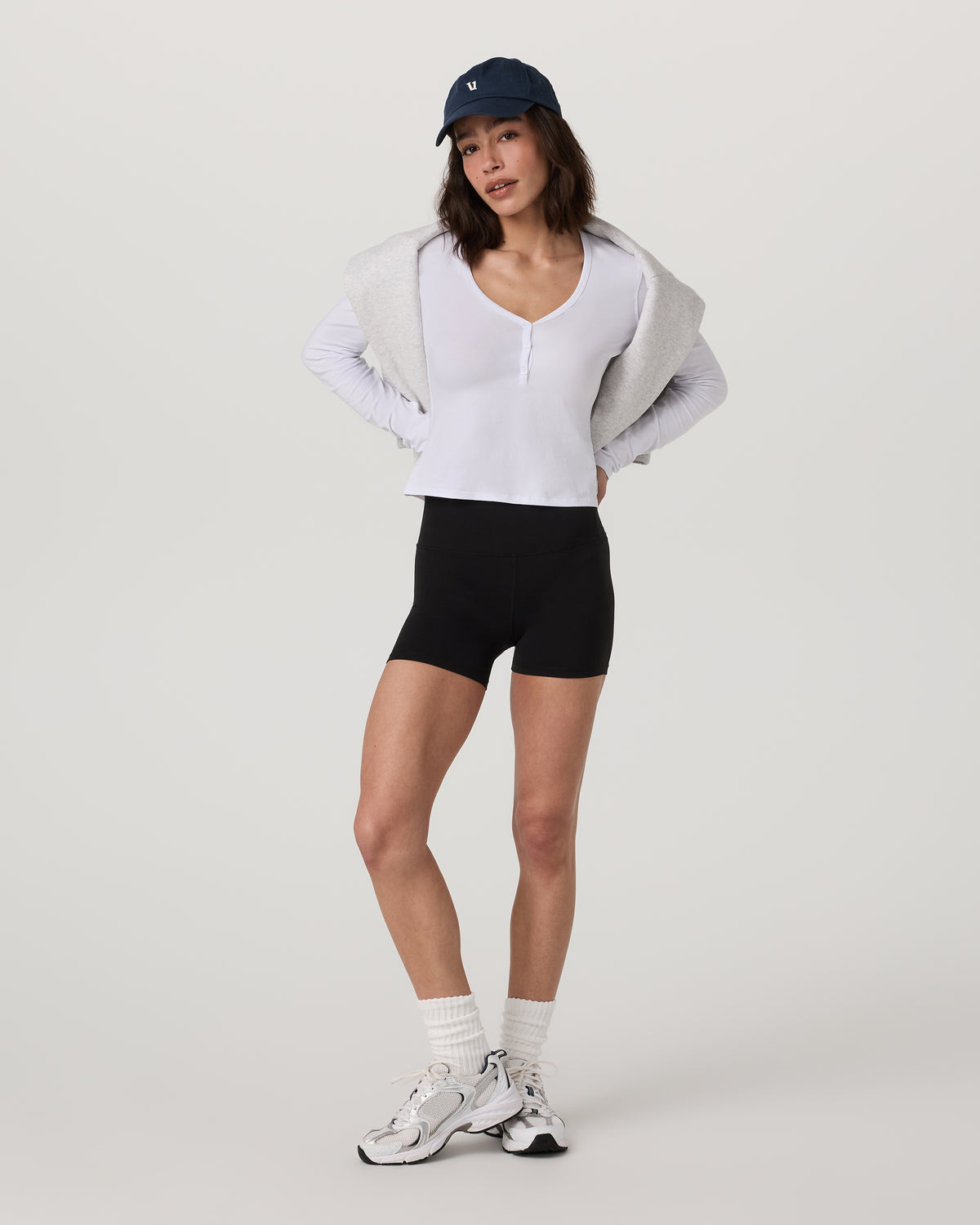 Women Vuori Long Sleeve Tuvalu Henley Women's White Shirt