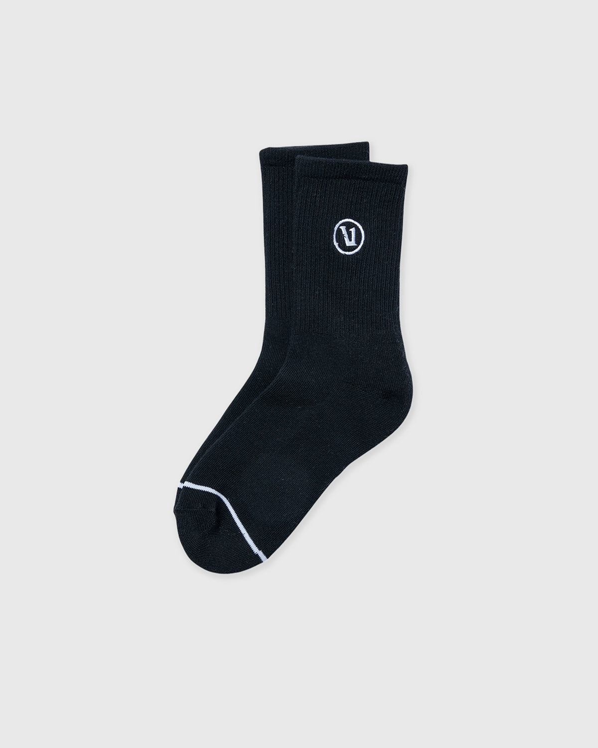 Women|Men|Accessories|New Vuori Half Crew Sock 2.0 Black Performance Socks