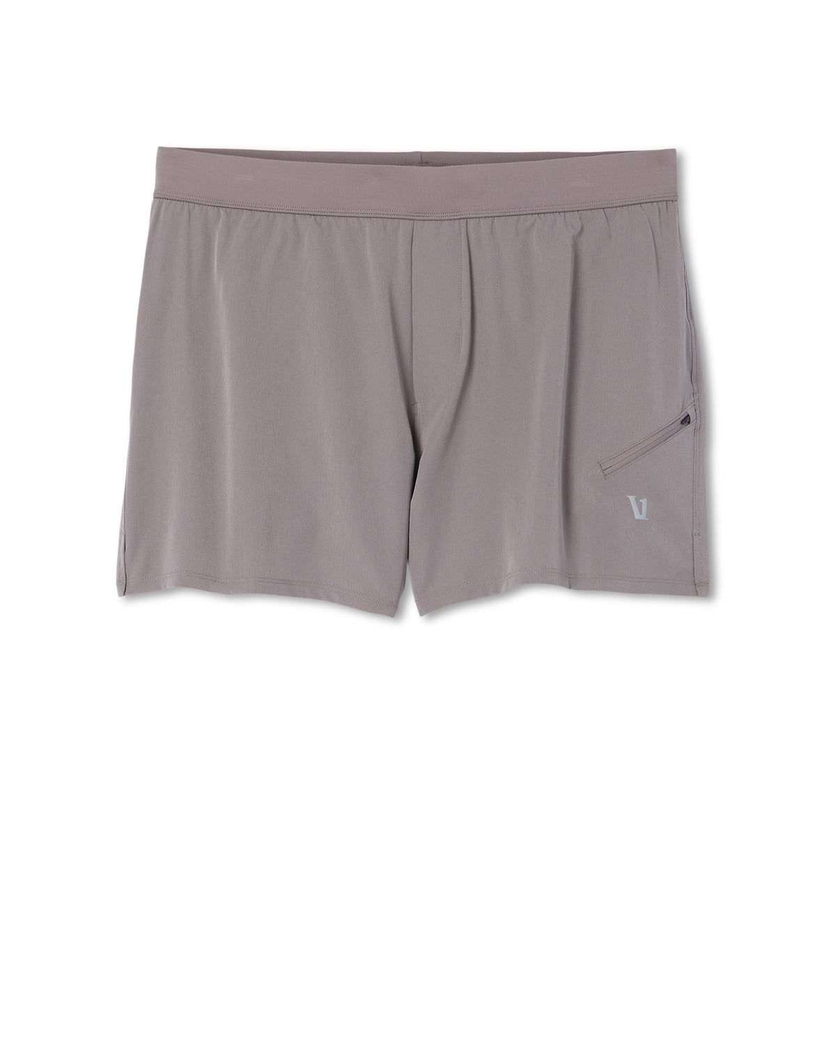 Men Vuori Qualify Short Lined 5" Men's Smokey Grey Athletic Shorts