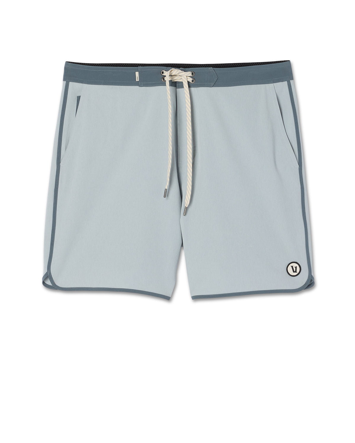 Men Vuori Cruise Boardshort 7" Men's Blue Haze Linen Swim Shorts