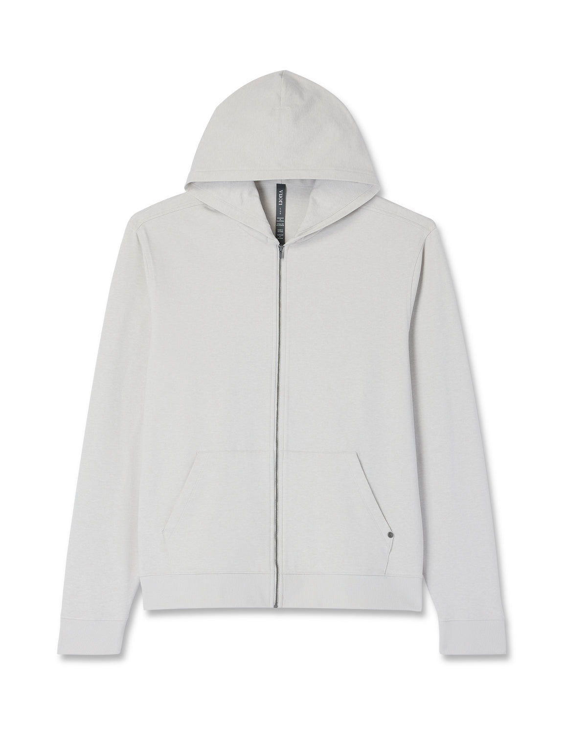 Men Vuori Coronado Full Zip Hoodie 2.0 Men's Salt Heather Jacket
