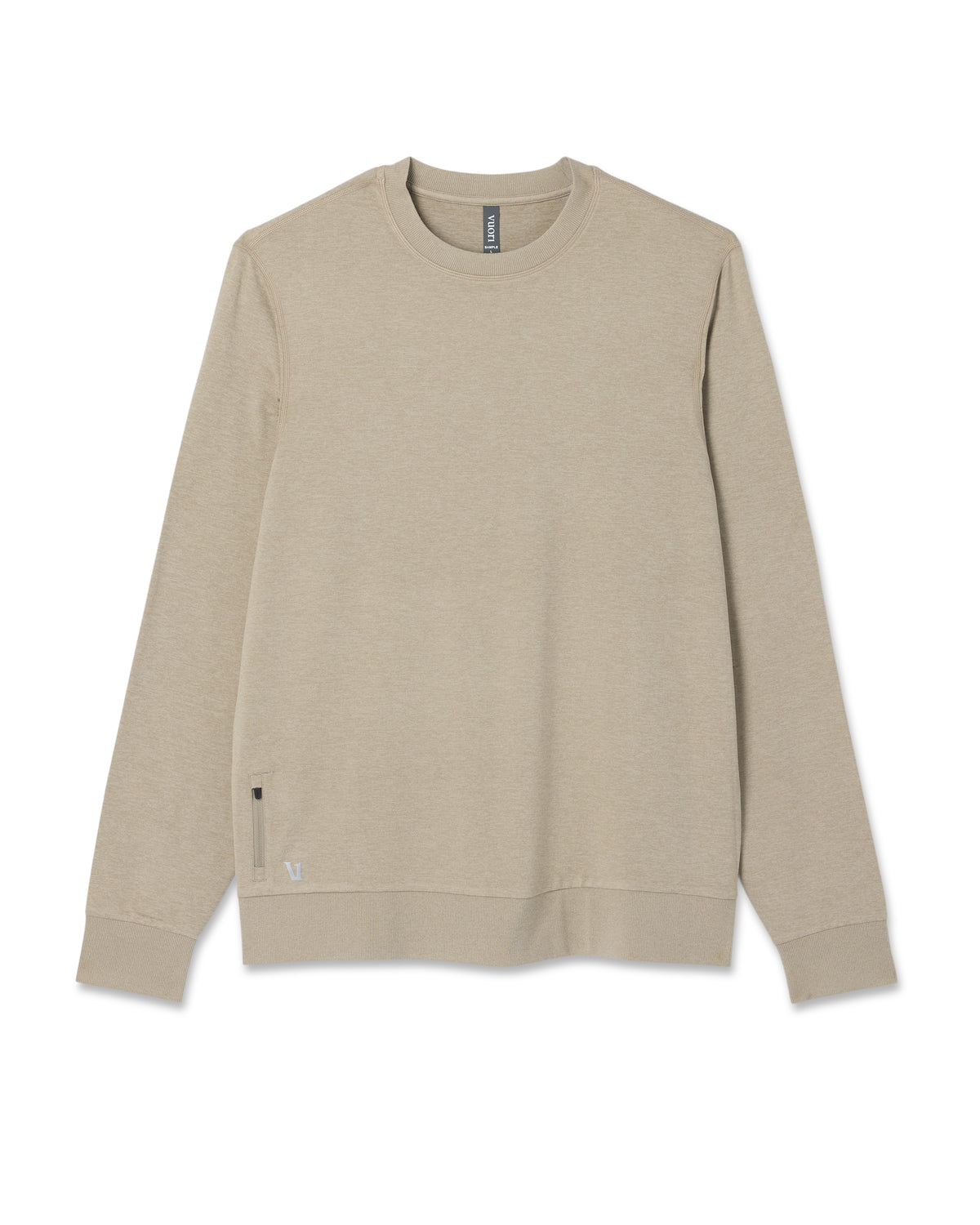 Men Vuori Ponto Performance Crew Men's Truffle Heather Crew Neck