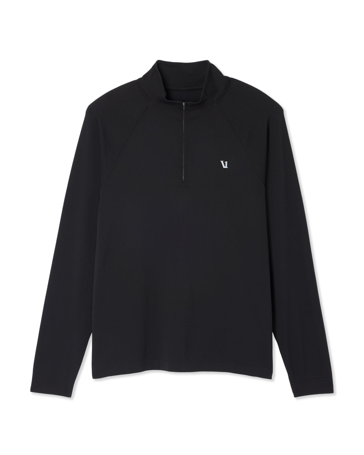 Men Vuori Clearview Seamless Quarter Zip Men's Black Long Sleeve