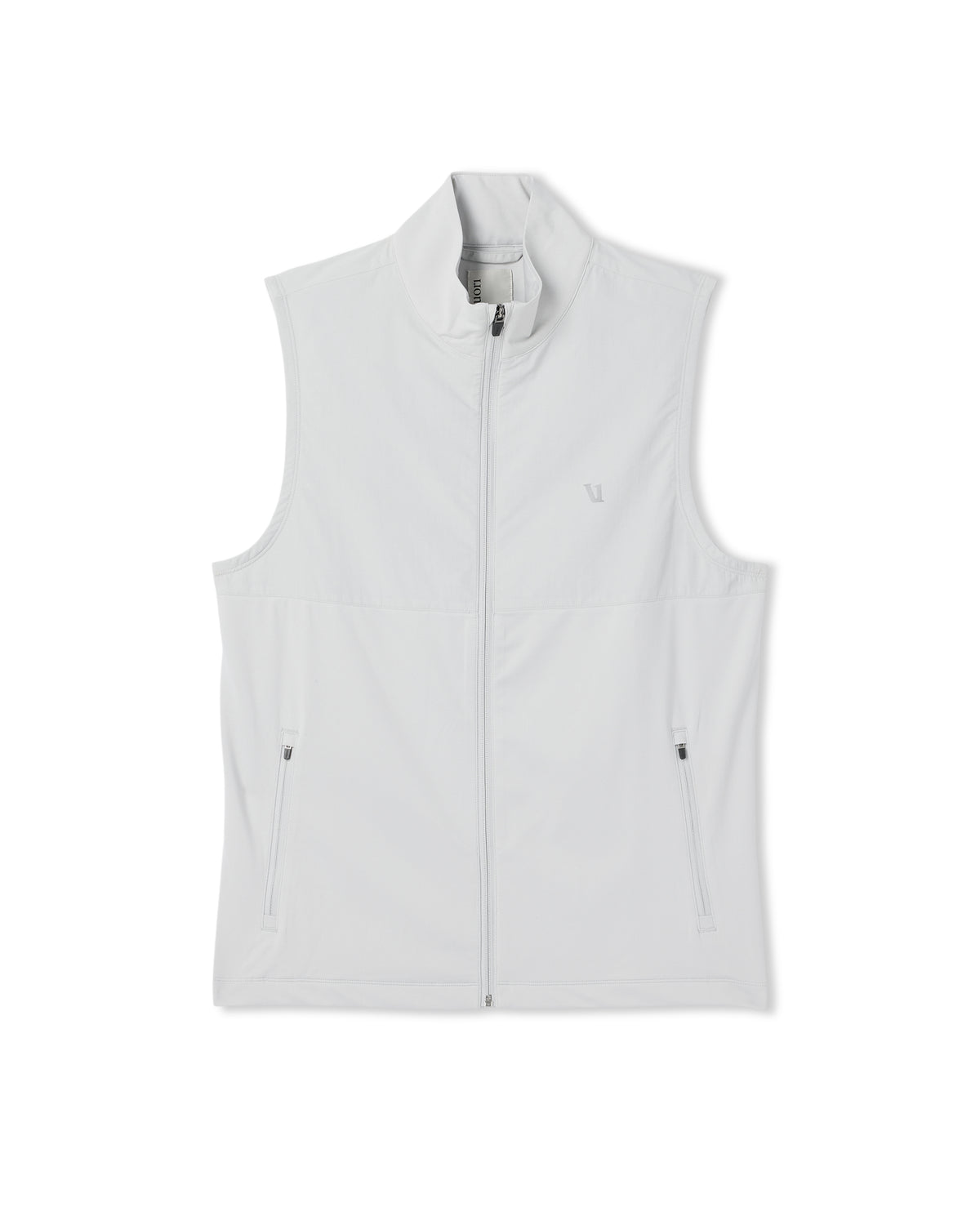 Men Vuori Sunday Element Vest Men's Frost Grey Full Zip Vest