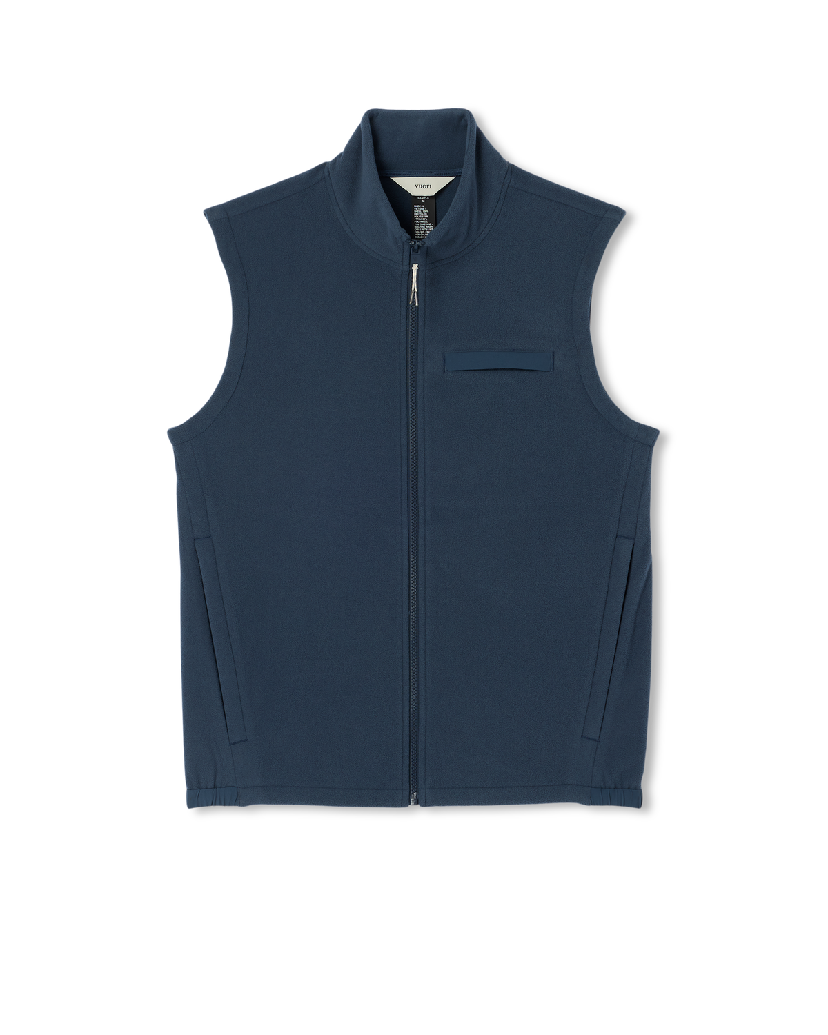 Men Vuori Aspen Vest Men's Ocean Blue Zip-Up Fleece Vest