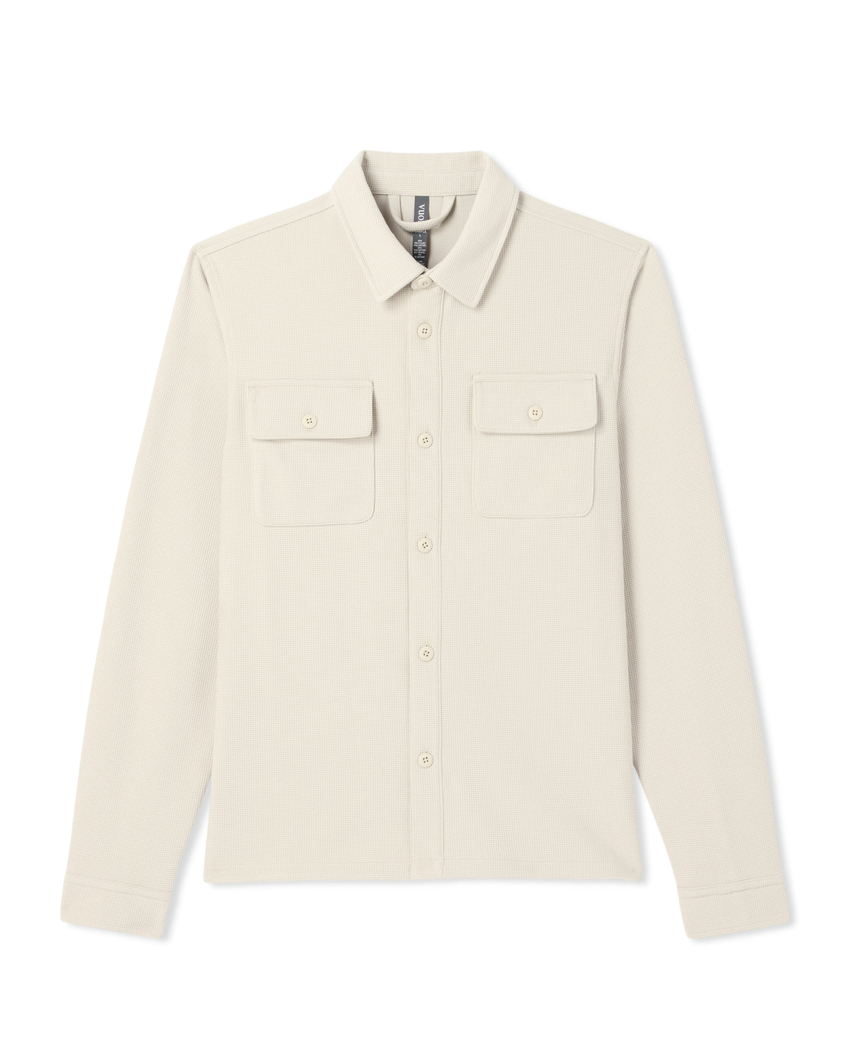 Men Vuori Waffle Shirt Jacket Versatile Men's Natural Shirt Jacket