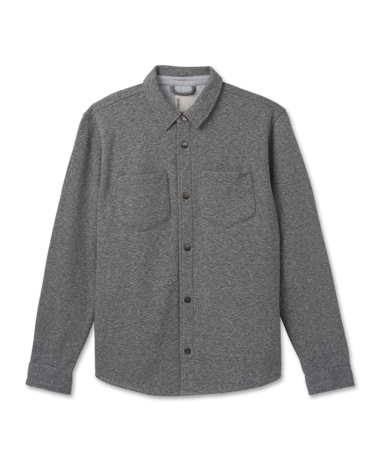 Men Vuori Del Mar Fleece Shirt Jacket Heather Grey Button Down
