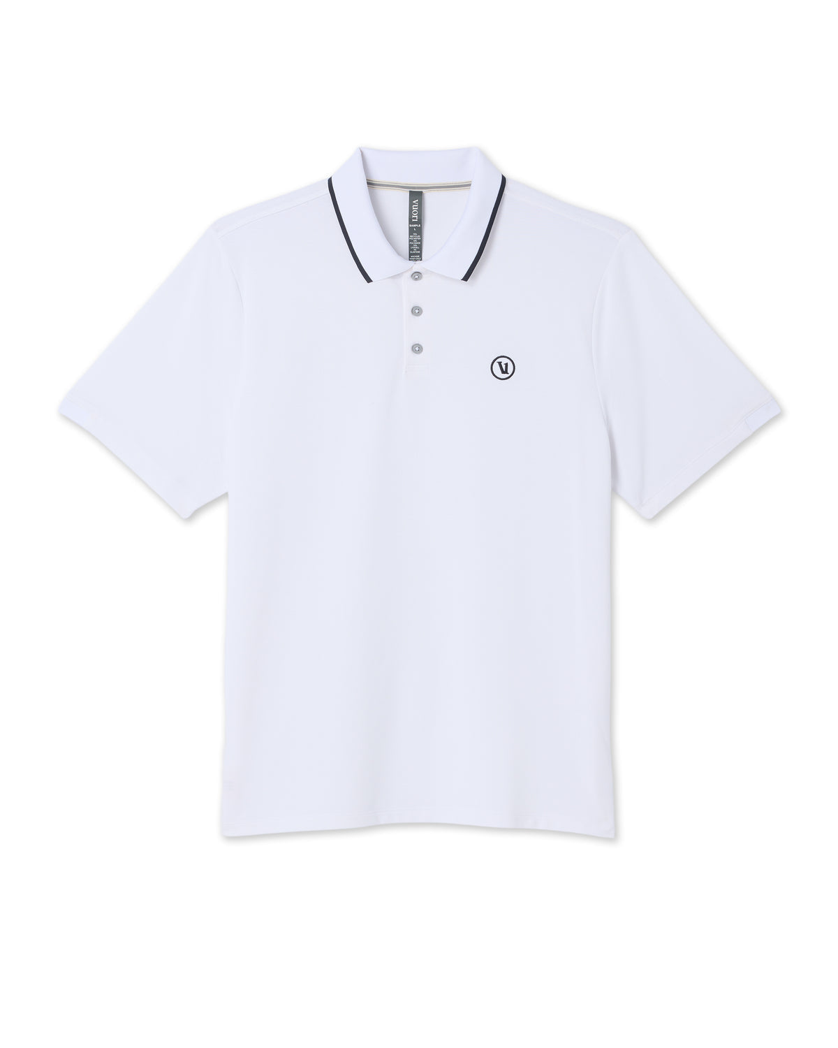 Men Vuori Short Sleeve Gamepoint Polo 2.0 Men's White Polo Shirt