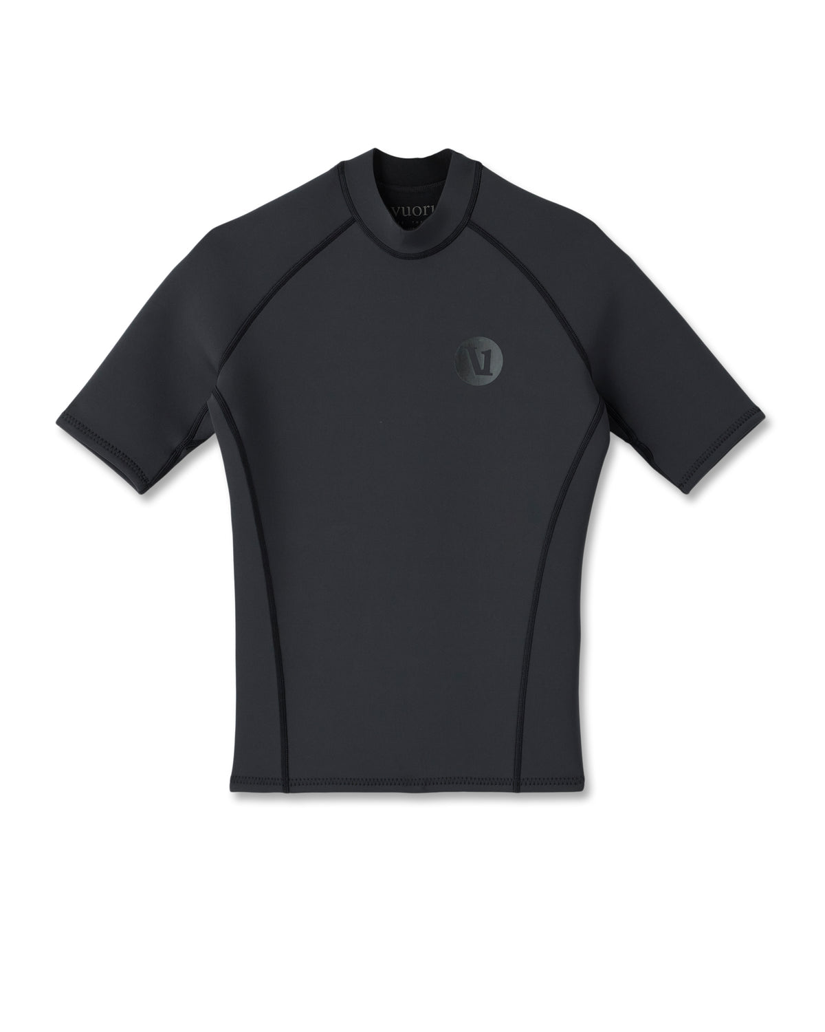 Men Vuori Short Sleeve Yulex Wetsuit Top Washed Black