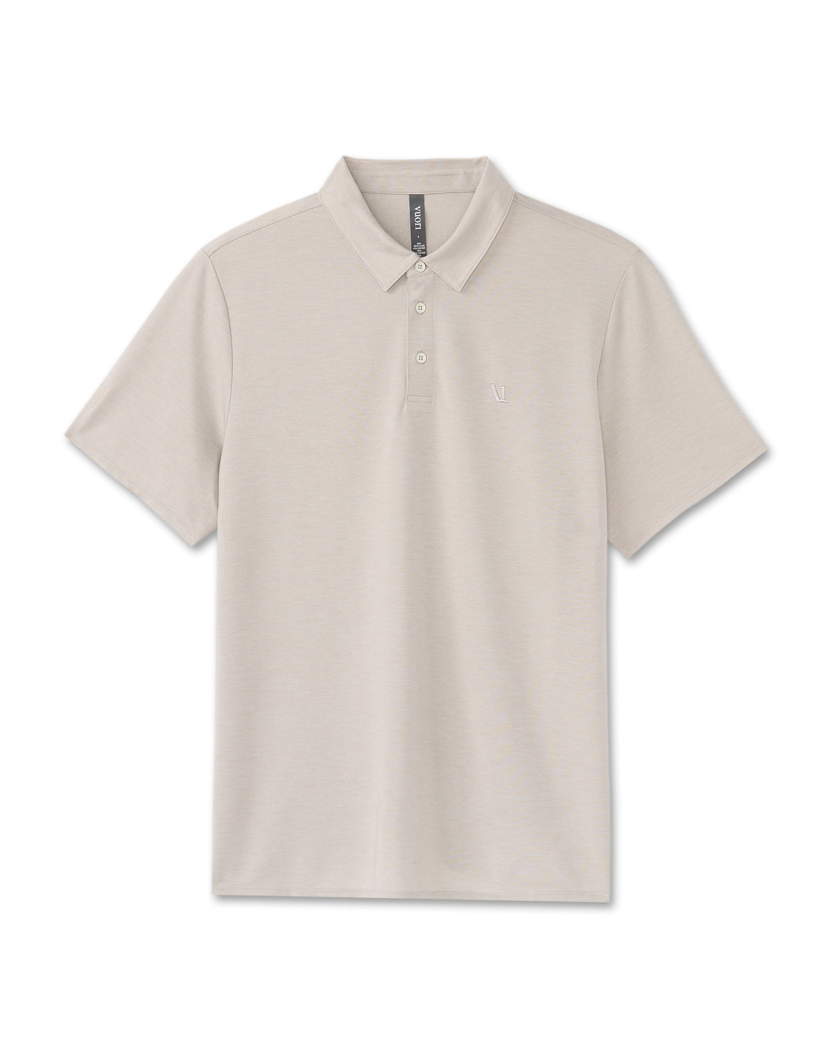 Men Vuori Knit Twill Polo Men's Beachsand Heather Golf Polo