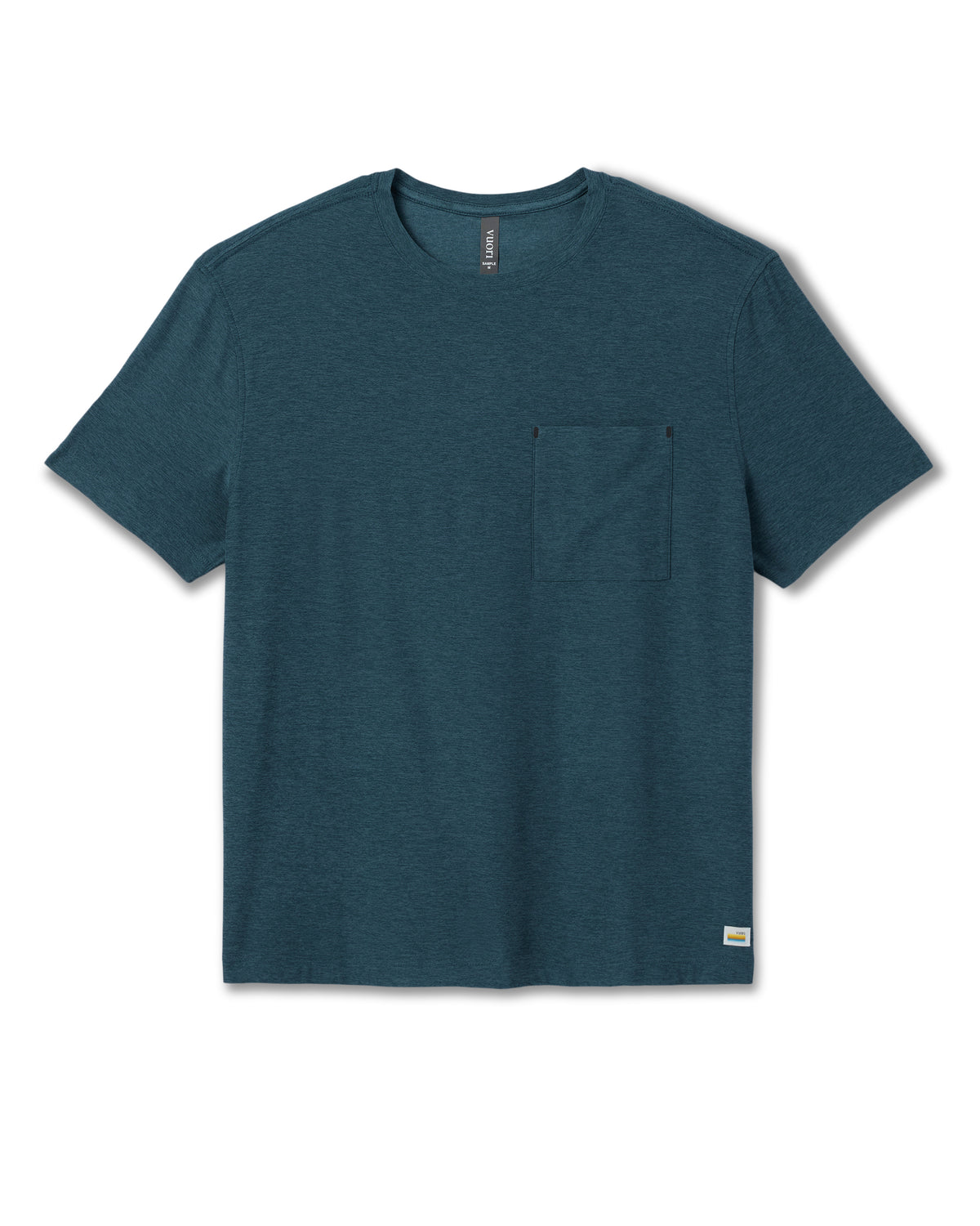 Men Vuori Short Sleeve Strato Pocket Tee - Relaxed Fit Light Deep Sea Heather