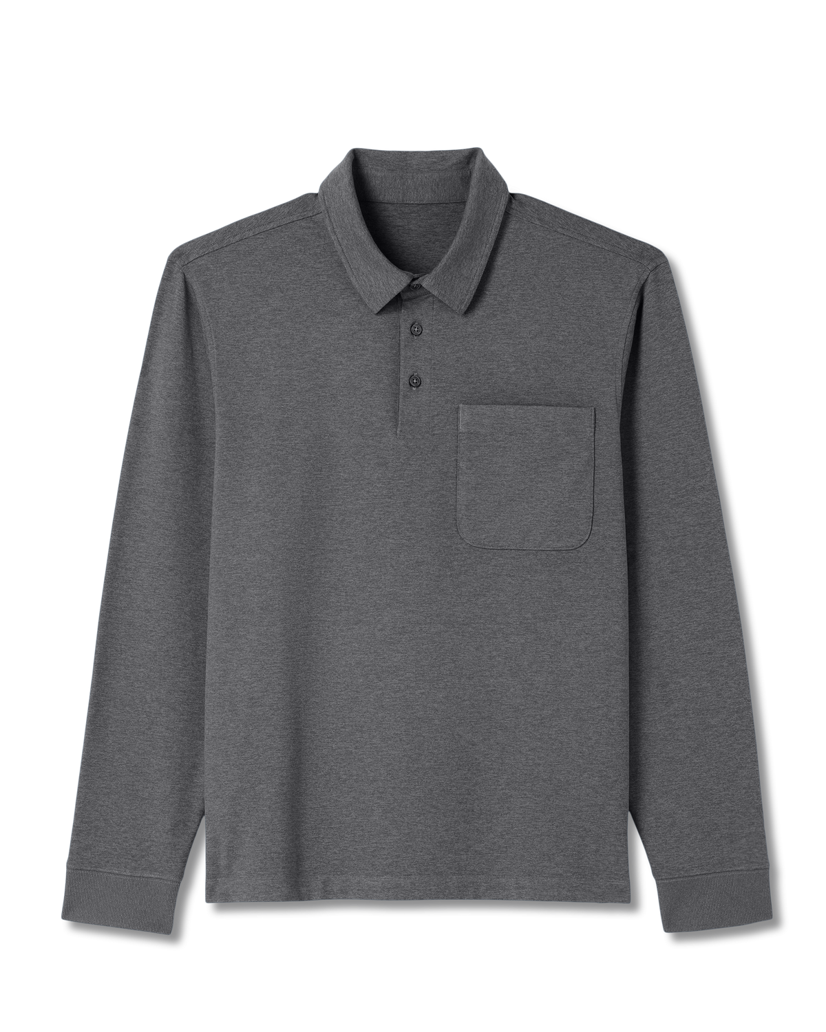 Men Vuori Men's Long Sleeve Coronado Rugby Charcoal Heather
