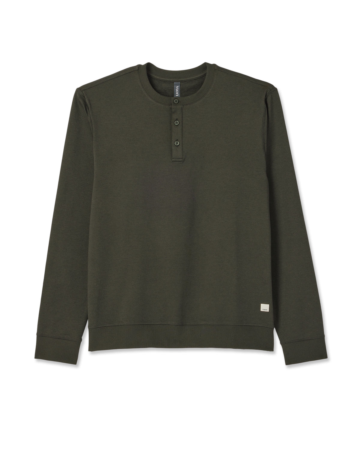 Men Vuori Long Sleeve Coronado Henley - Relaxed Oregano Heather