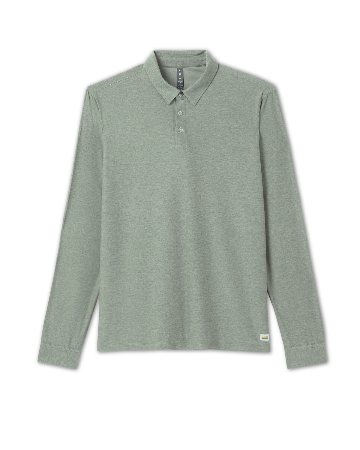 Men Vuori Long Sleeve Strato Tech Polo Men's Thyme Heather Shirt