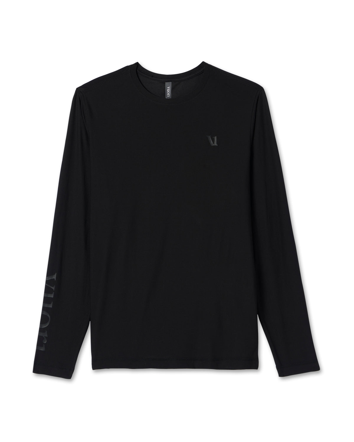Men Vuori Long Sleeve Strato Graphic Tee Black Workout Tee