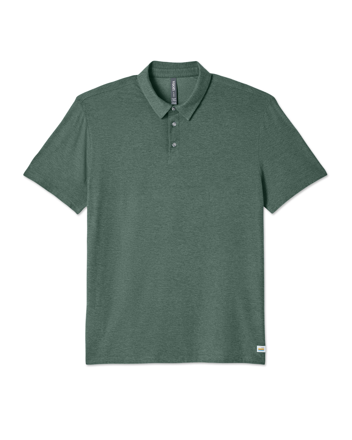 Men Vuori Strato Tech Polo Men's Agate Green Heather Polo Shirt