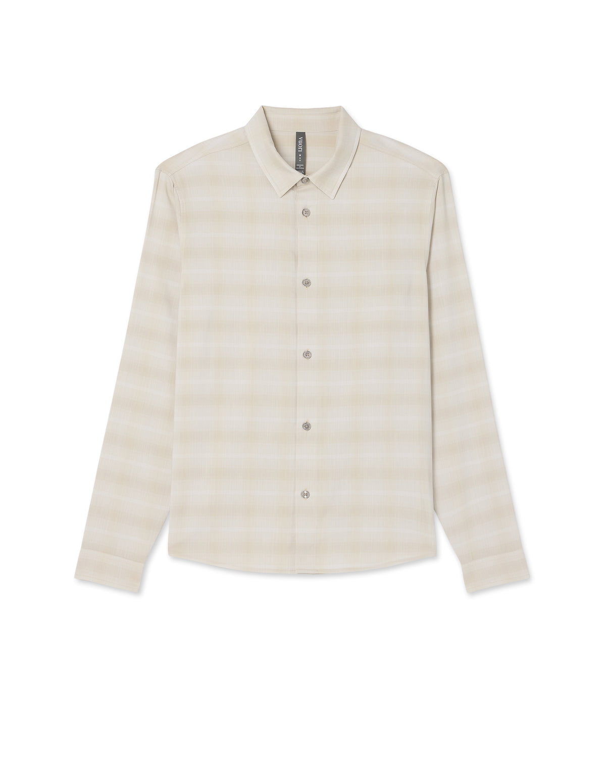 Men Vuori Men's Long Sleeve Plaid Button Down Shirt Sandalwood