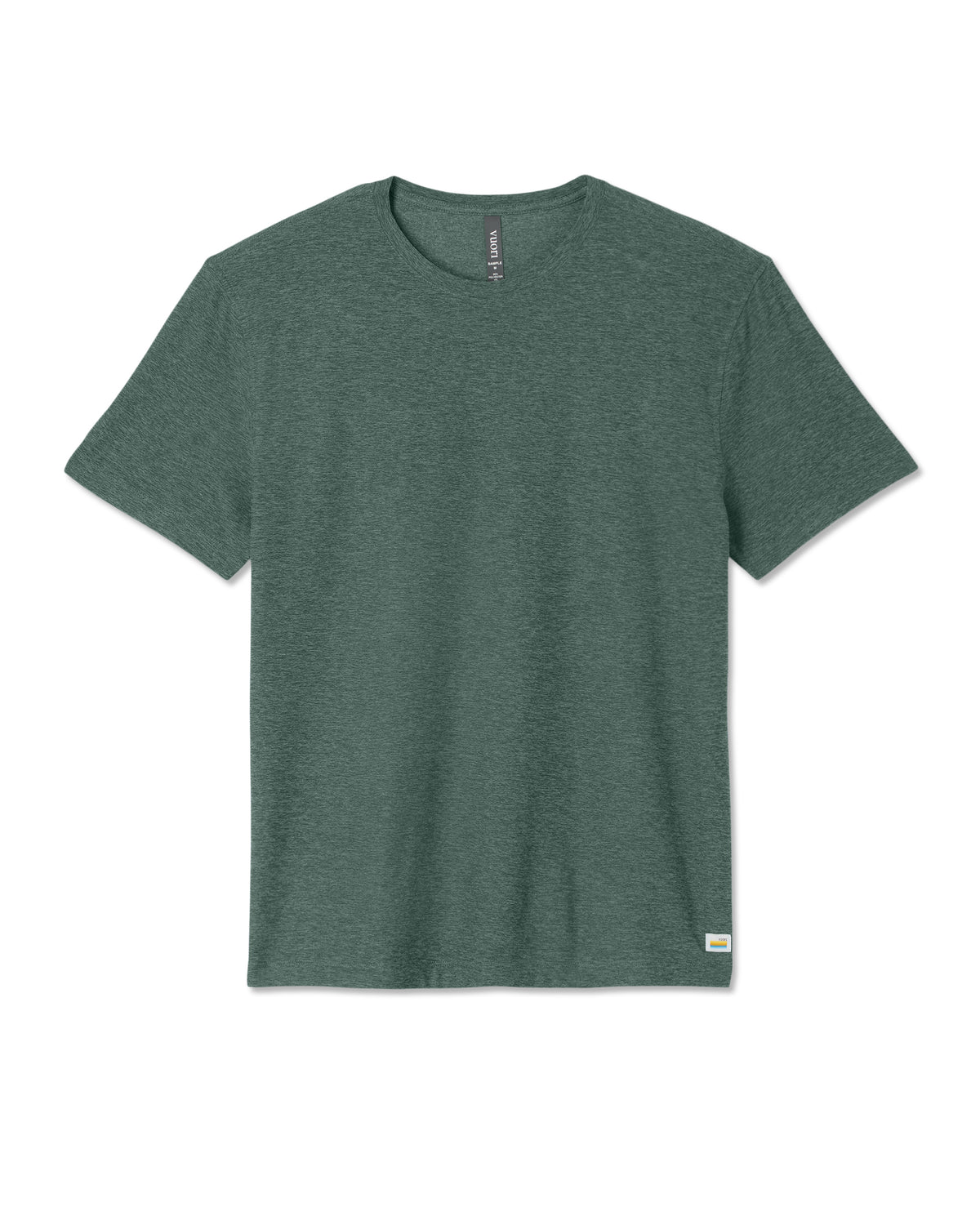 Men Vuori Short Sleeve Strato Tech Tee-Relaxed Fit Agate Green Heather