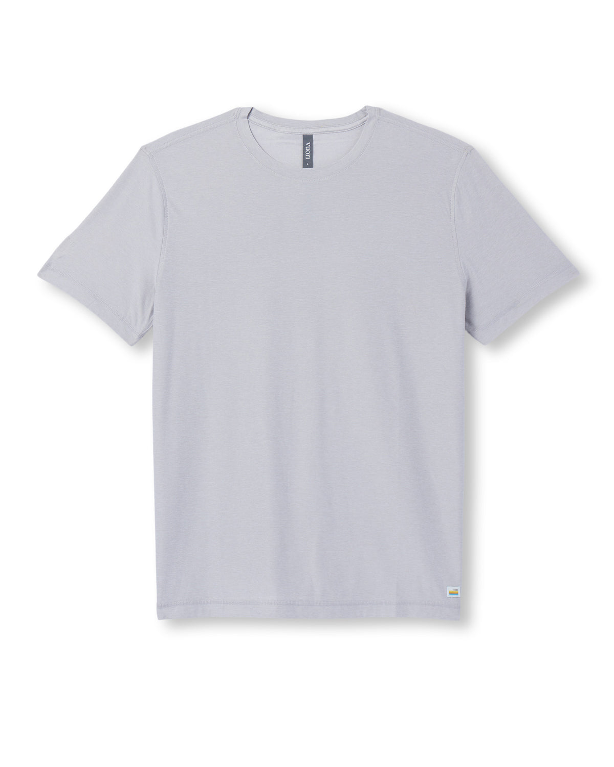 Men Vuori Strato Tech Tee Men's Frost Grey Workout Shirt
