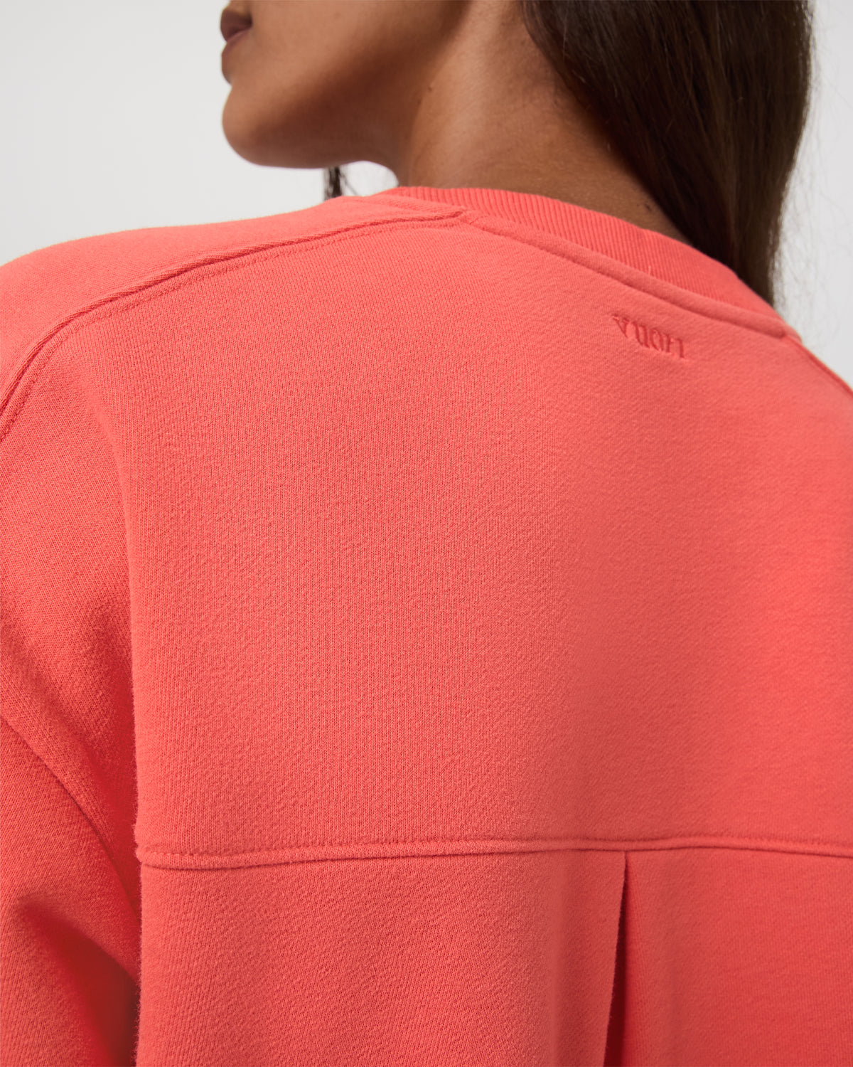 Women|New Vuori Sedona Seams Crew Women's Bright Coral Sweatshirt