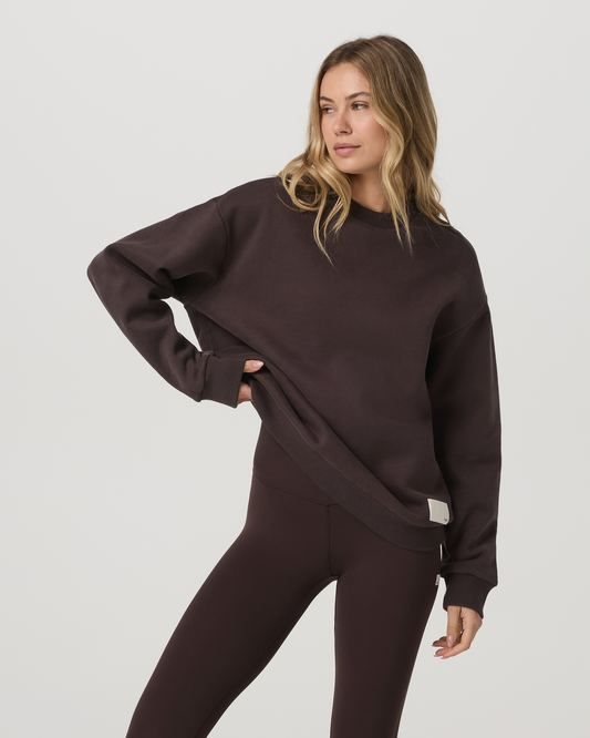 Women|New Vuori Restore Oversized Crew 2.0 French Roast Sweatshirt