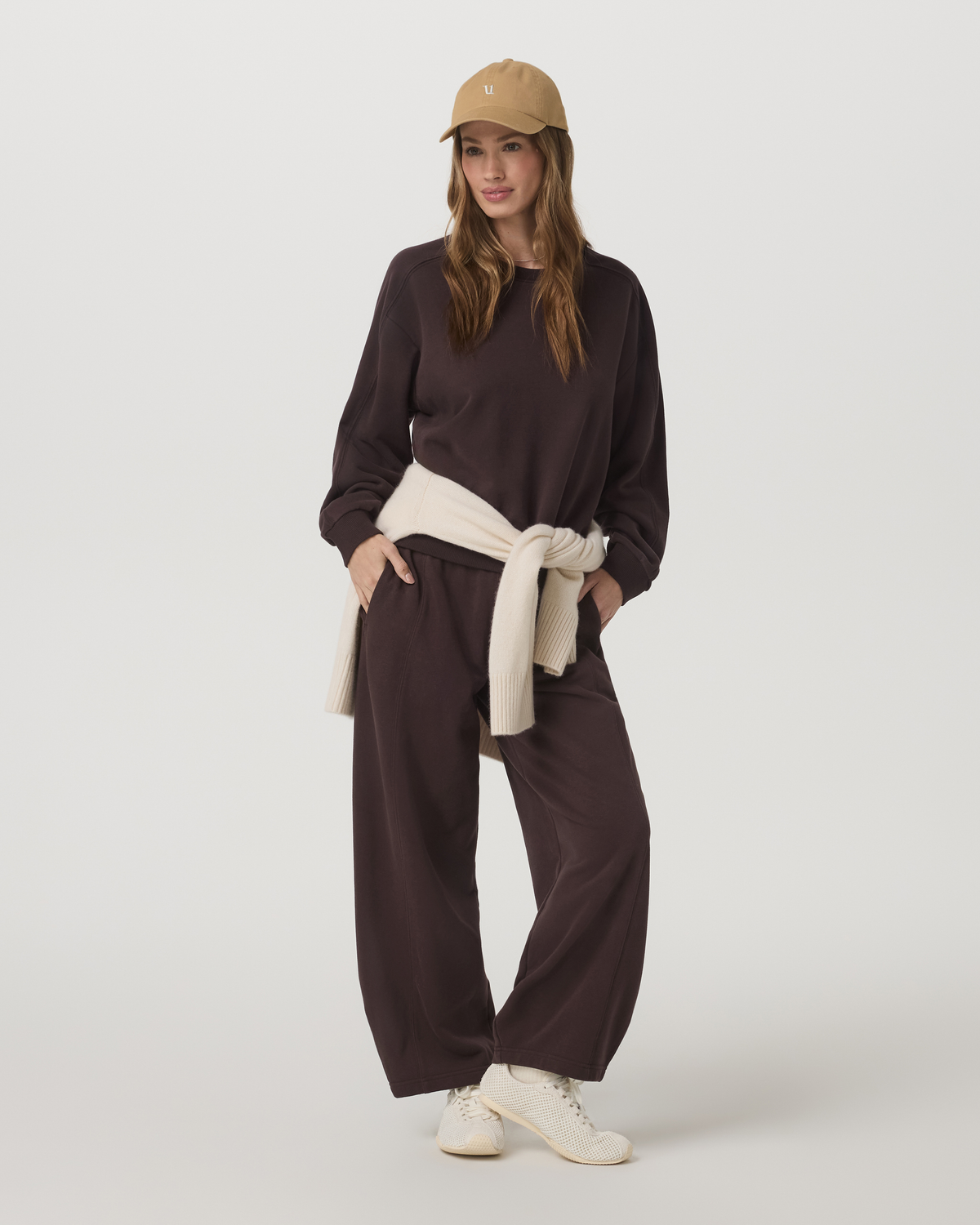 Women|New Vuori Sedona Seams Crew Women's French Roast Sweatshirt