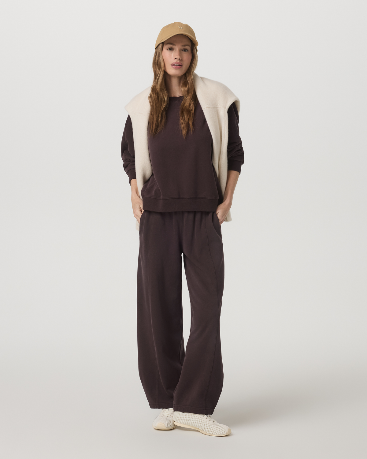 Women|New Vuori Sedona Seams Crew Women's French Roast Sweatshirt