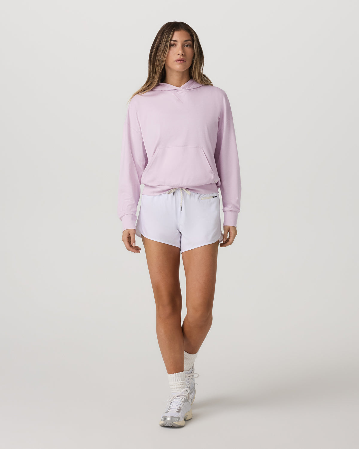 Women|New Vuori Women's Halo Modern Pullover Hoodie Lilac Breeze Heather