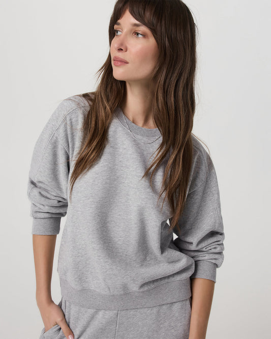 Women|New Vuori Sedona Seams Crew Women's Light Heather Grey Sweatshirt