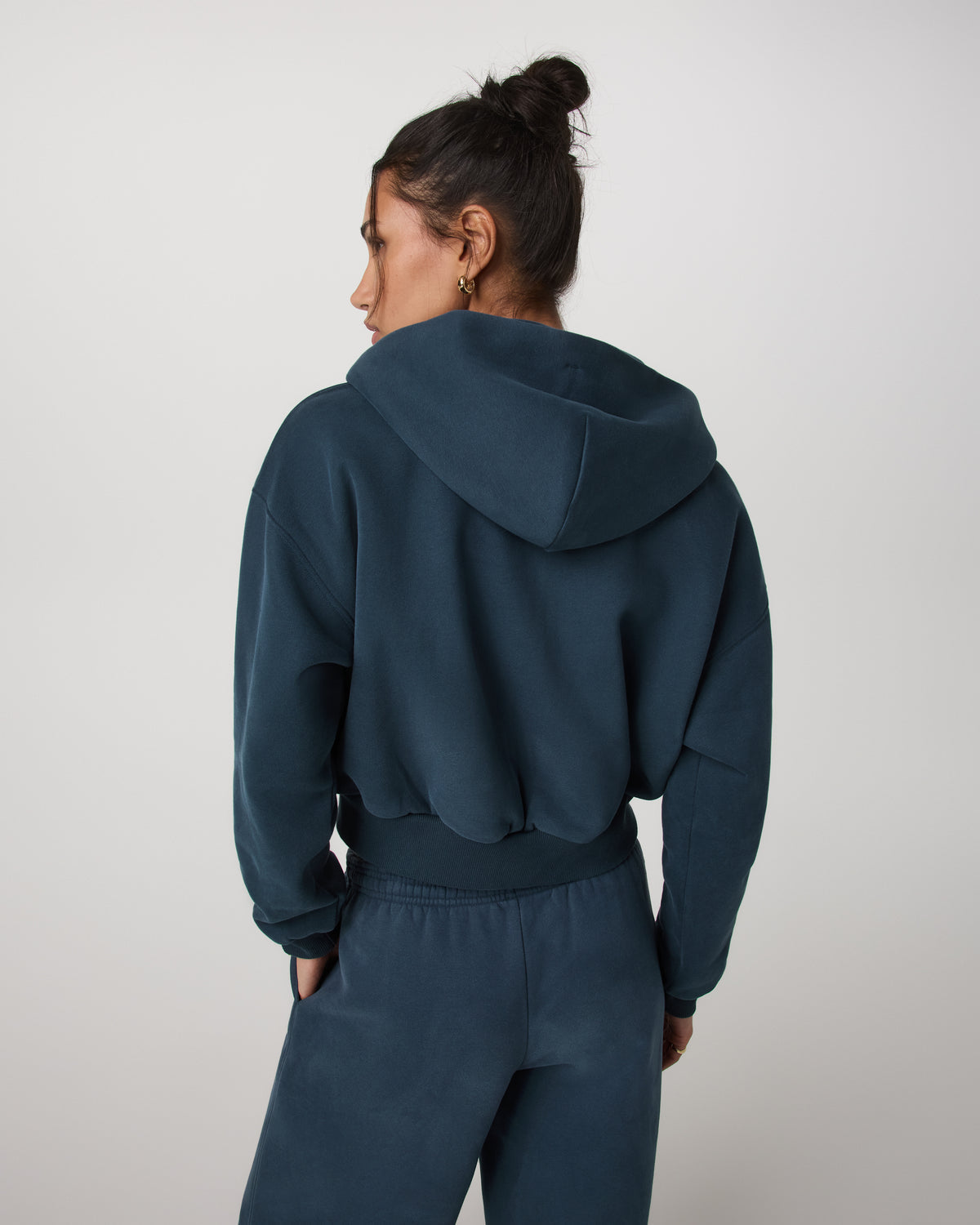 Women|New Vuori Restore Mini Full Zip Hoodie Ocean Blue Oversized Hoodie