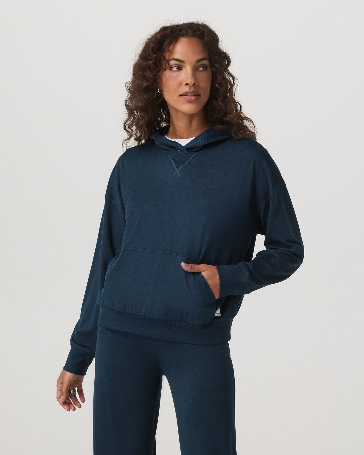 Women Vuori Halo Pullover Hoodie Women's Blue Coast Heather Hoodie