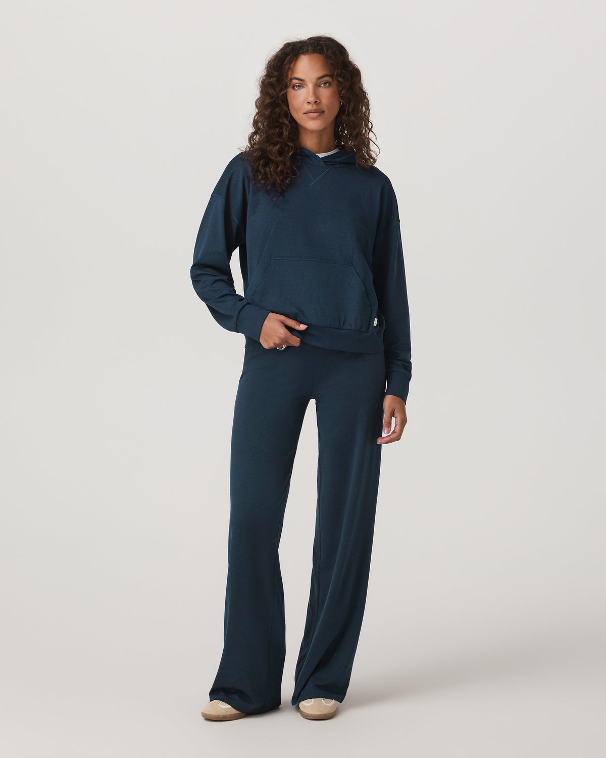 Women Vuori Halo Pullover Hoodie Women's Blue Coast Heather Hoodie