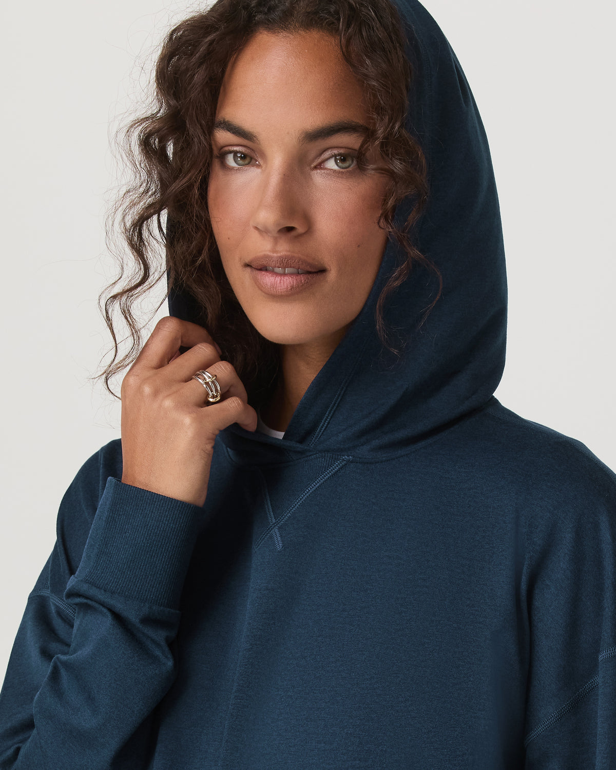 Women Vuori Halo Pullover Hoodie Women's Blue Coast Heather Hoodie