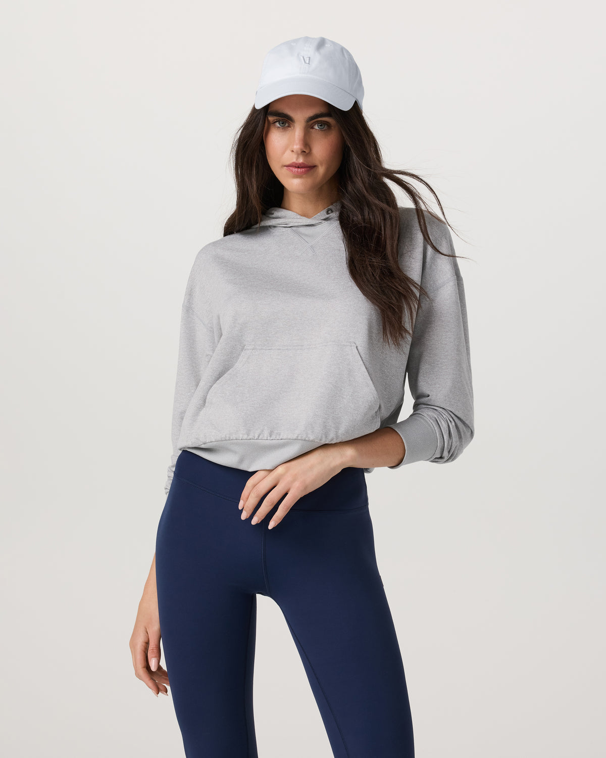 Women Vuori Halo Pullover Hoodie Women's Pale Heather Grey Hoodie
