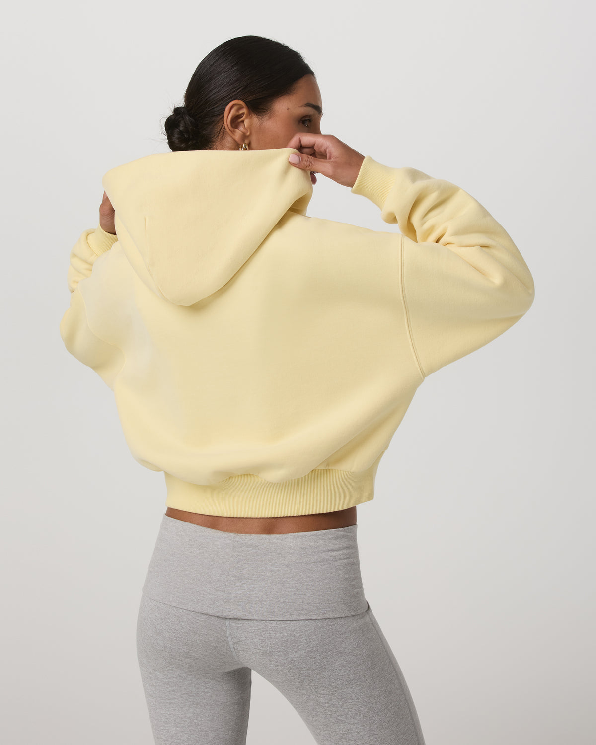 Women|New Vuori Restore Mini Full Zip Hoodie Lemon Snap Oversized Hoodie