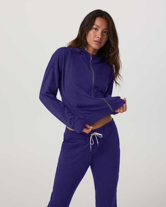 Women|New Vuori Halo Full Zip Hoodie Women's Stellar Sky Heather Hoodie