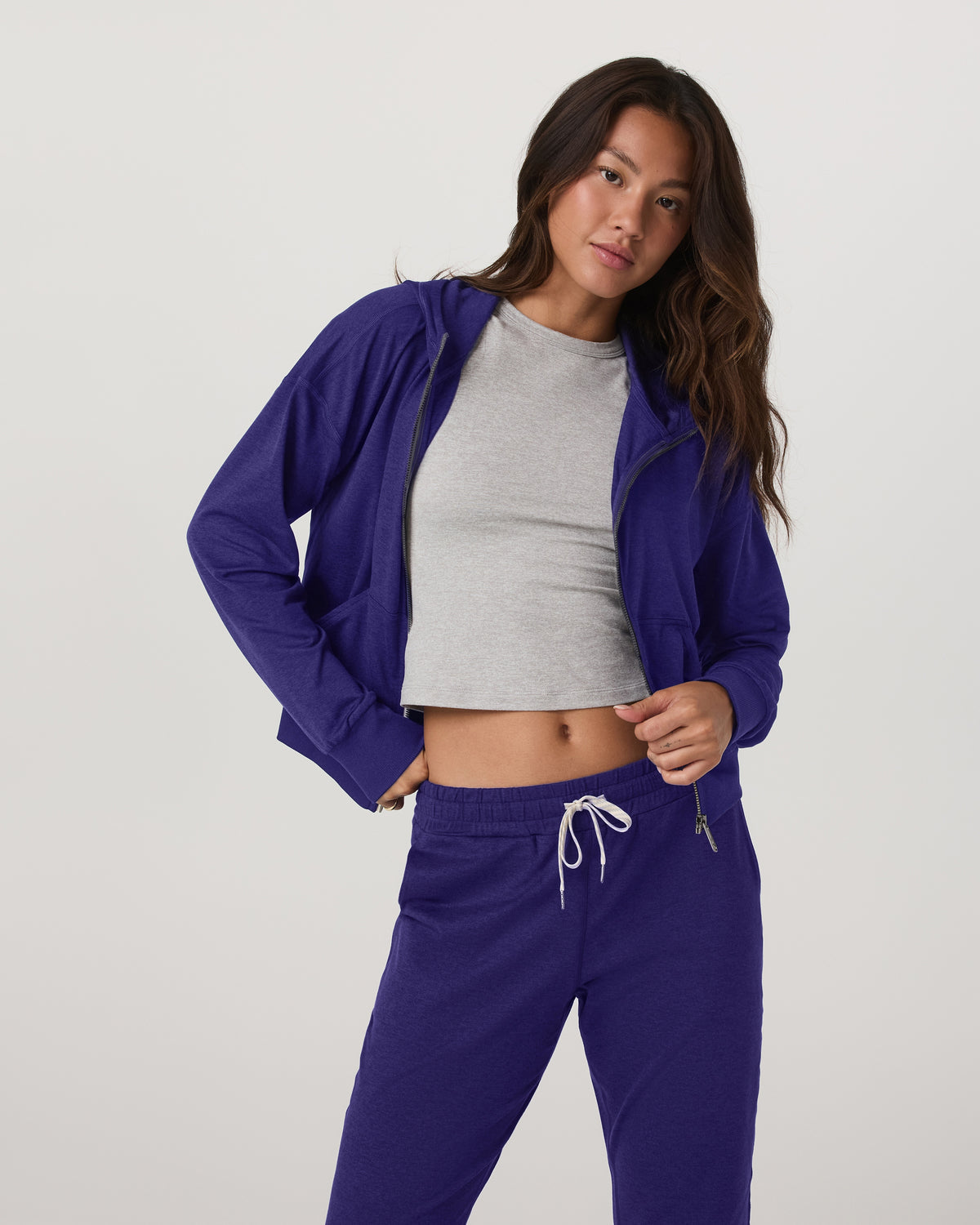 Women|New Vuori Halo Full Zip Hoodie Women's Stellar Sky Heather Hoodie